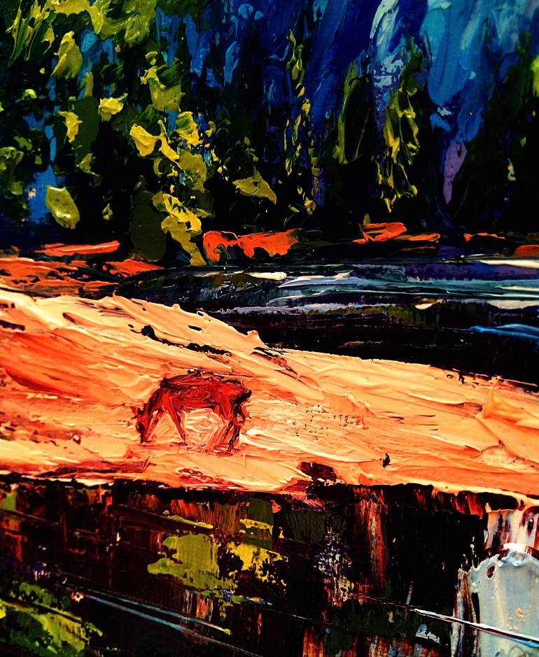 Original Impressionism Landscape Painting by Valeria Luchistaya