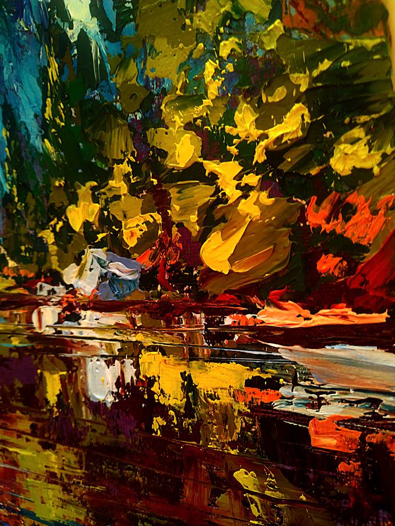 Original Impressionism Landscape Painting by Valeria Luchistaya