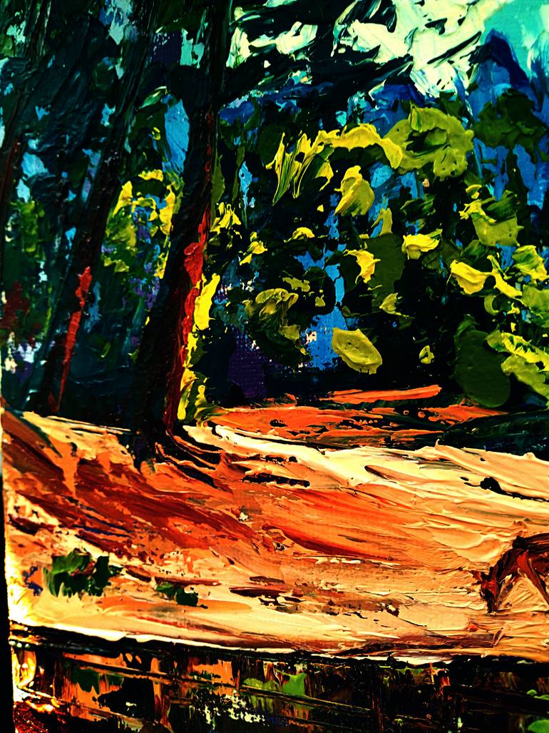 Original Impressionism Landscape Painting by Valeria Luchistaya