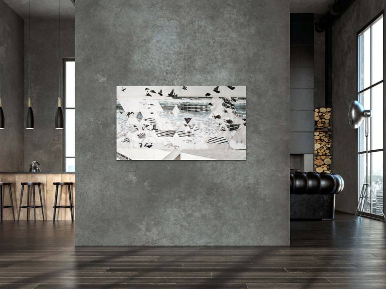 Original Conceptual Abstract Collage by Sandrine Abessera