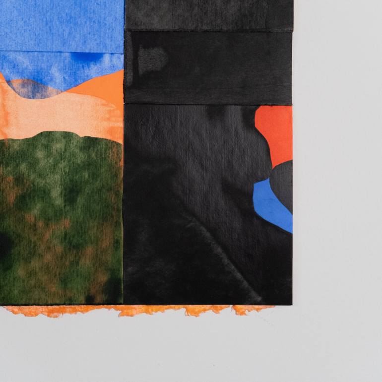 Original Abstract Expressionism Abstract Collage by Casey Klein