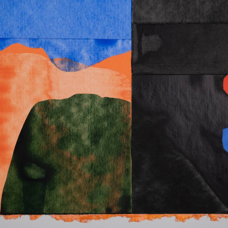 Original Abstract Expressionism Abstract Collage by Casey Klein