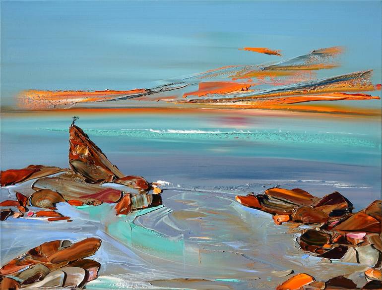 One Tree Rock Painting by Bridie O'Brien | Saatchi Art
