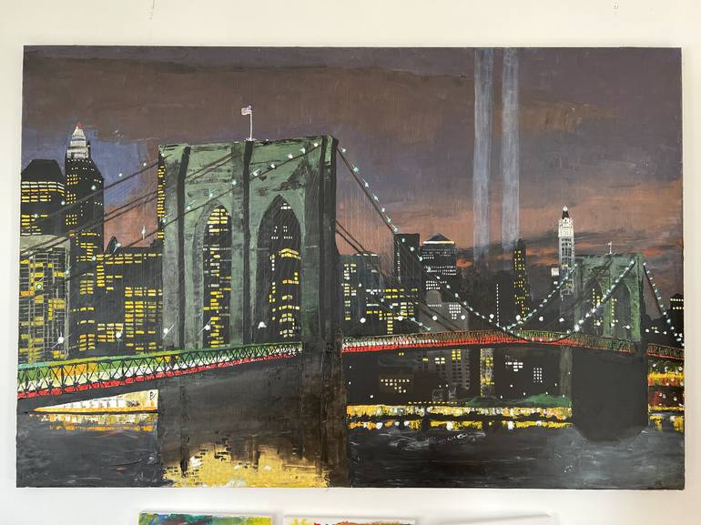 Brooklyn Bridge Painting by Philippe Verbert | Saatchi Art