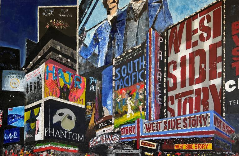 Times Square Painting by Philippe Verbert | Saatchi Art