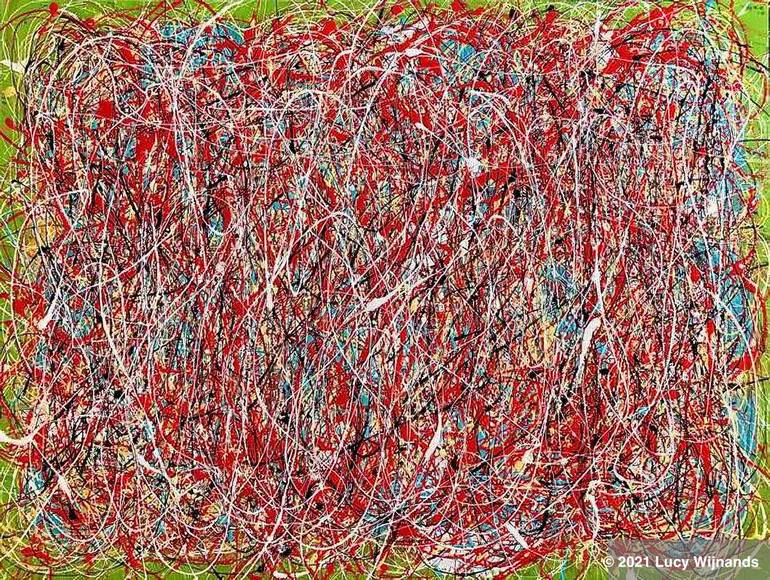 Original Abstract Expressionism Abstract Painting by Lucy Wijnands