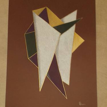 Original Bauhaus Abstract Drawing by Susan Brandt