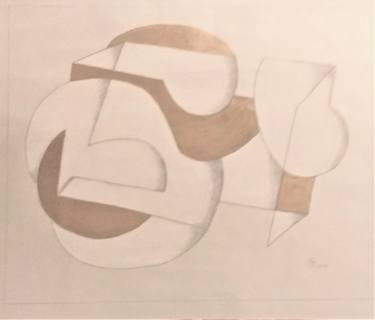 Original Cubism Abstract Drawings by Susan Brandt