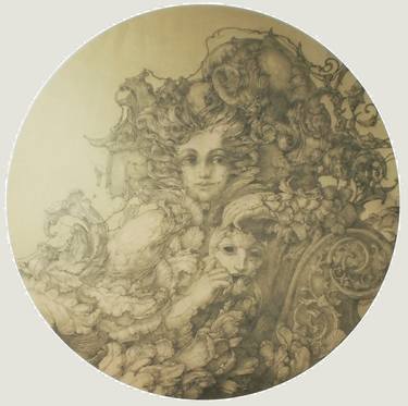 Original Fine Art Classical mythology Drawings by Kateryna Yerokhina