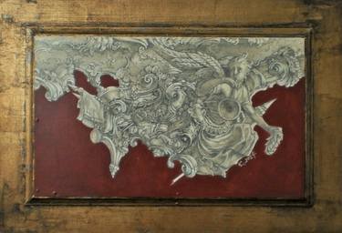 Original Romanticism Classical Mythology Mixed Media by Kateryna Yerokhina