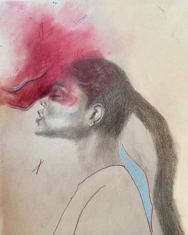 Print of Abstract Portrait Mixed Media by Jessica Lee Sanders