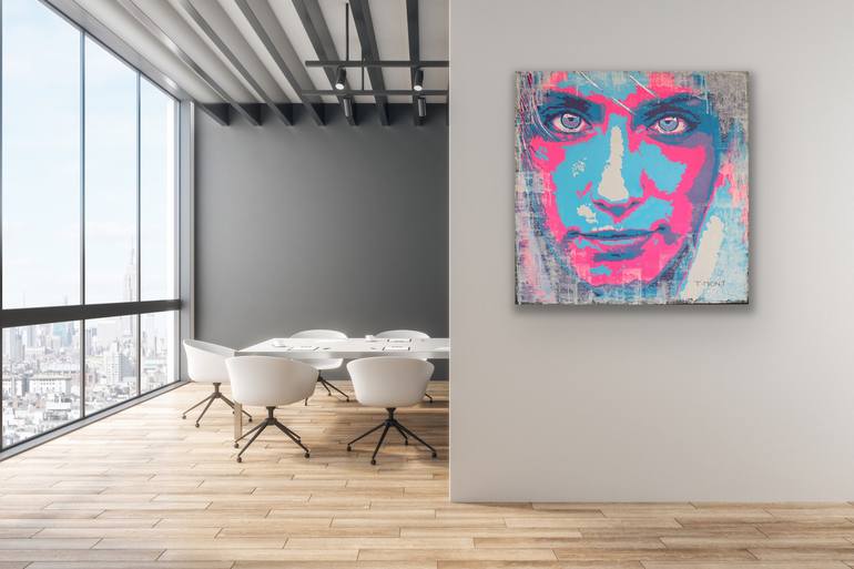 Original Abstract People Painting by Toño Montero