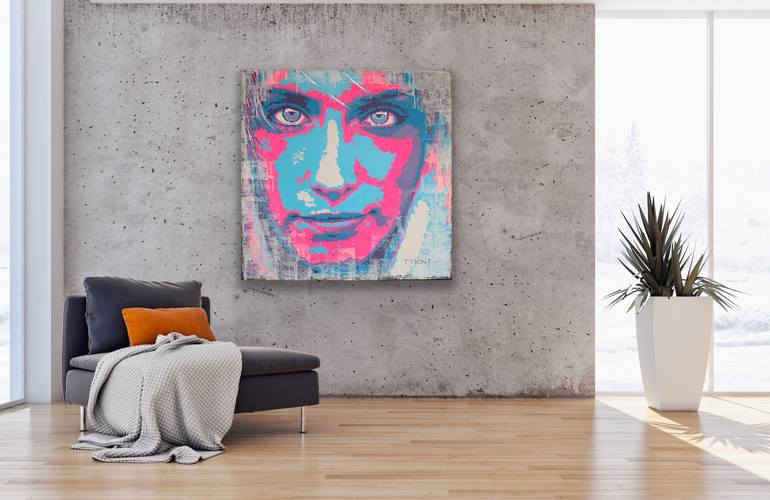 Original Abstract People Painting by Toño Montero