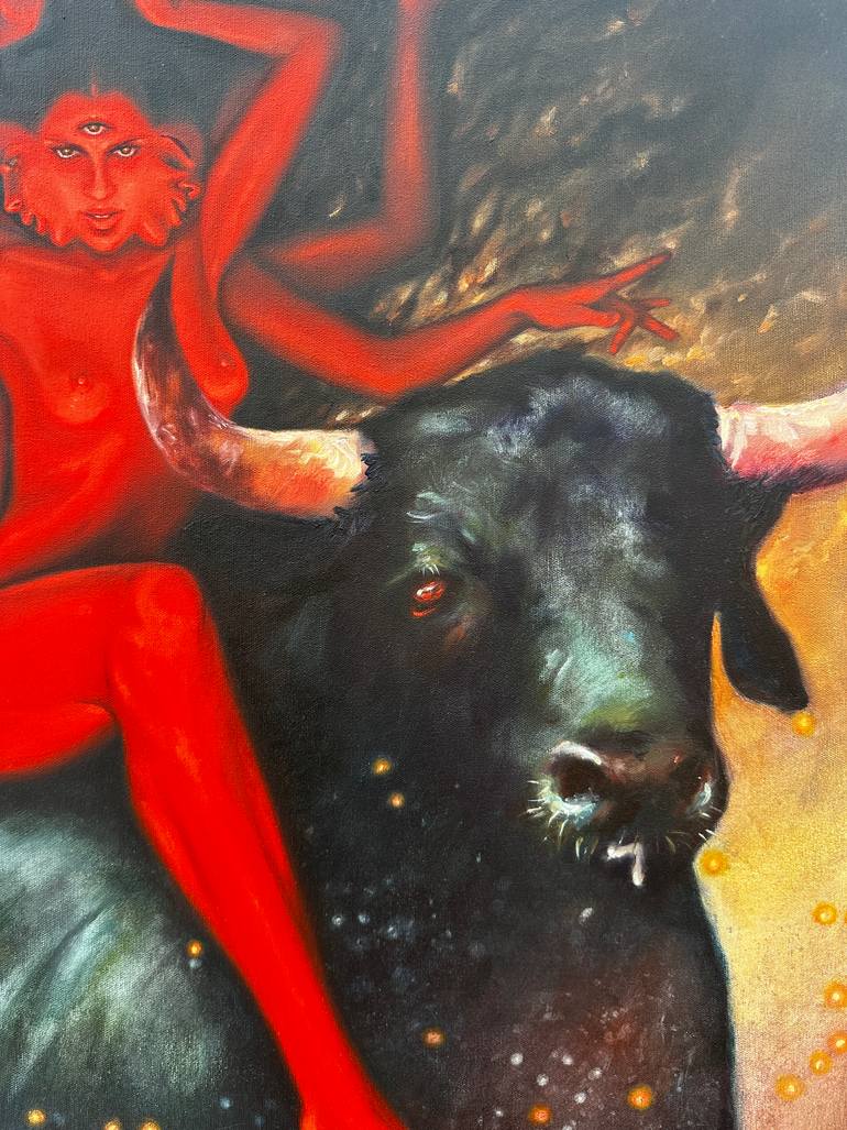 Original Surrealism Religion Painting by Holy Kateryna