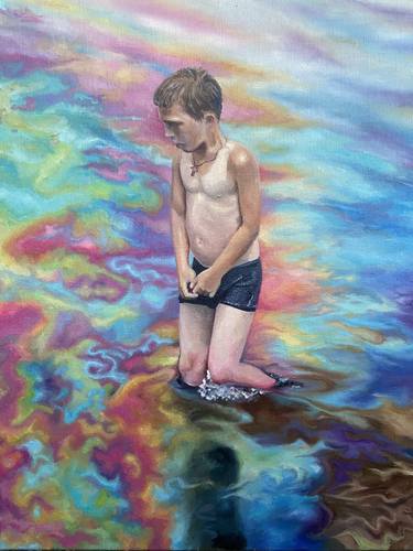 Original Figurative Children Paintings by Holy Kateryna