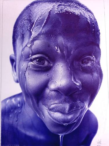 Print of Photorealism Portrait Drawings by Ebuka Emmanuel