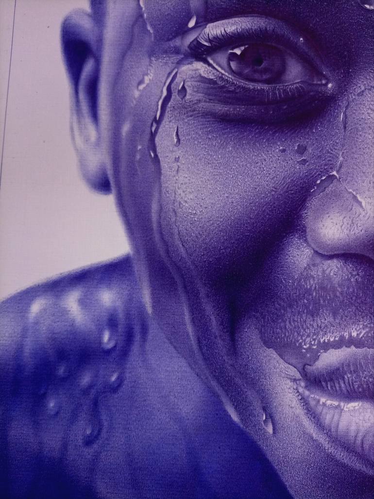 Original Photorealism People Drawing by Ebuka Emmanuel
