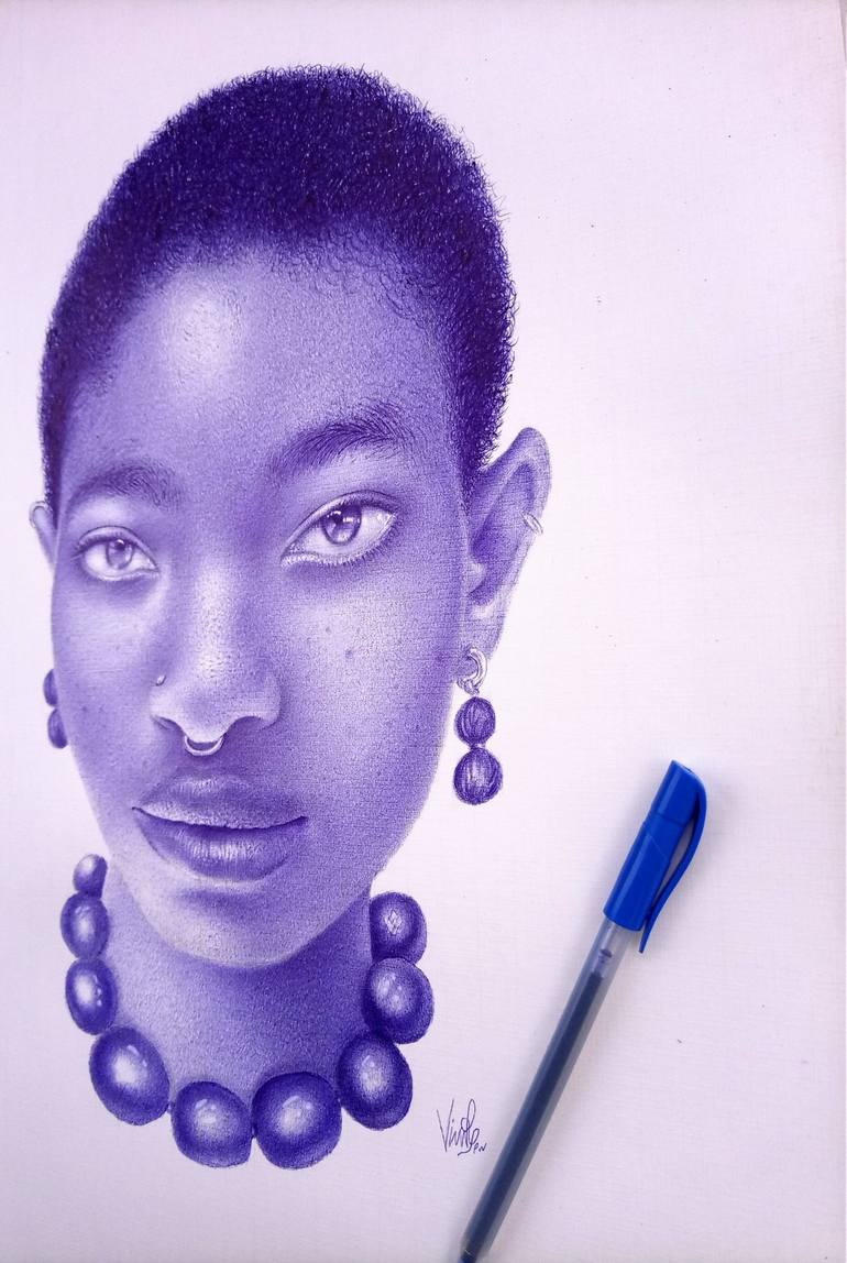 Original Portrait Drawing by Ebuka Emmanuel