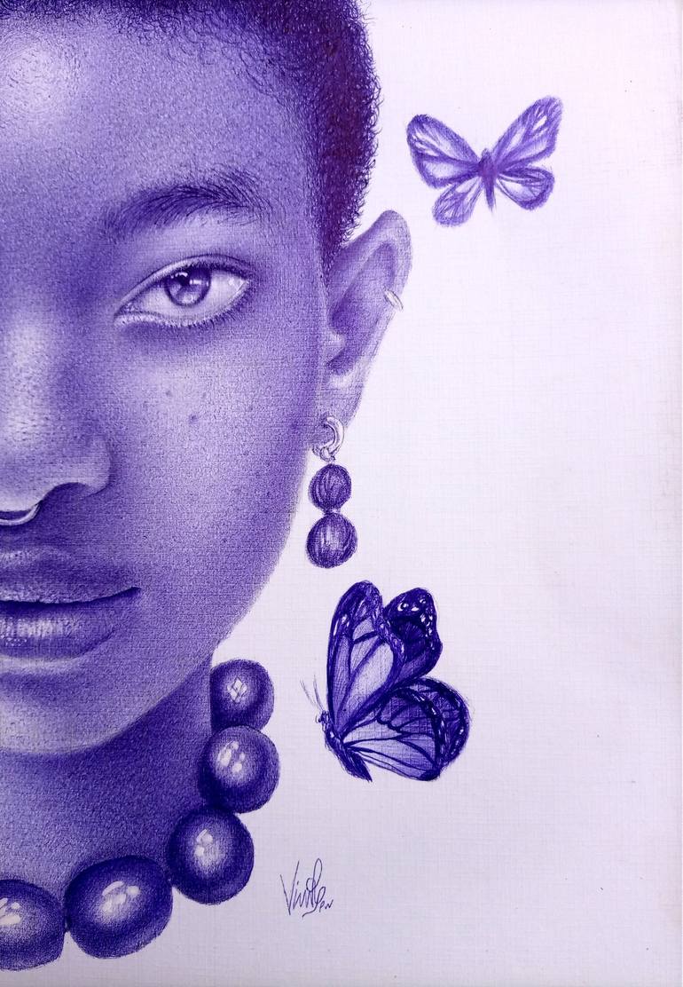 Original Portrait Drawing by Ebuka Emmanuel