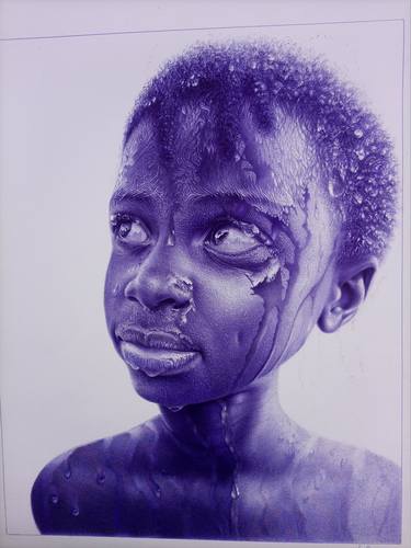 Original Contemporary Portrait Drawings by Ebuka Emmanuel