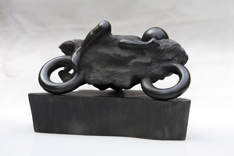 Original Figurative Motorcycle Sculpture by Skála Tomáš