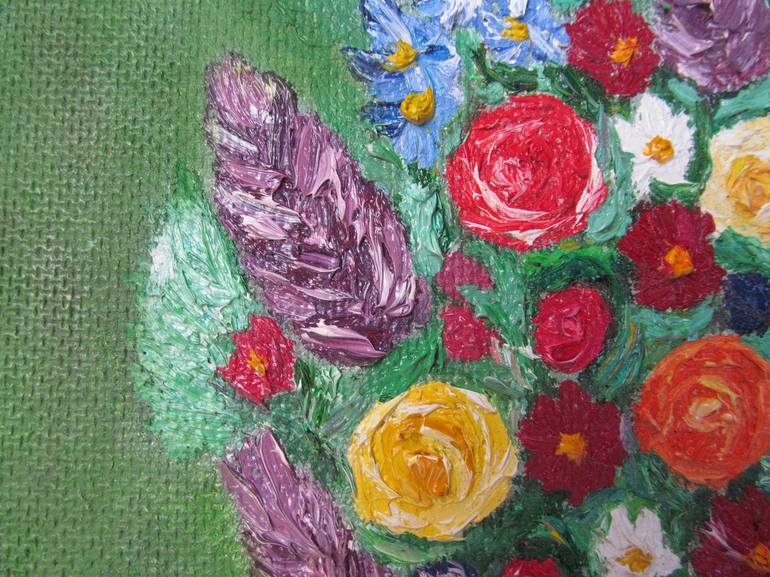 Original Impressionism Floral Painting by Vilena Aldushina