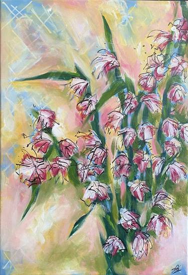 Original Abstract Floral Paintings by Olesya Shor