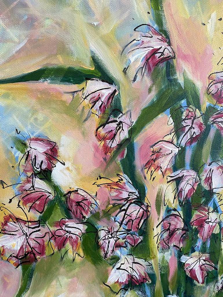 Original Abstract Floral Painting by Olesya Shor