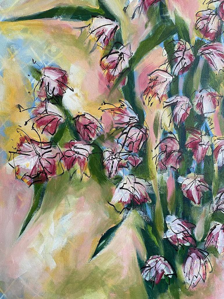 Original Abstract Floral Painting by Olesya Shor