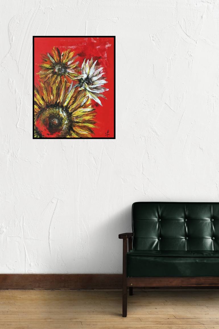 Original Floral Painting by Olesya Shor