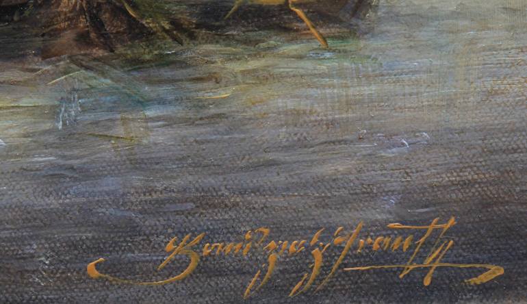 Original Documentary Boat Painting by Ivan Konupek
