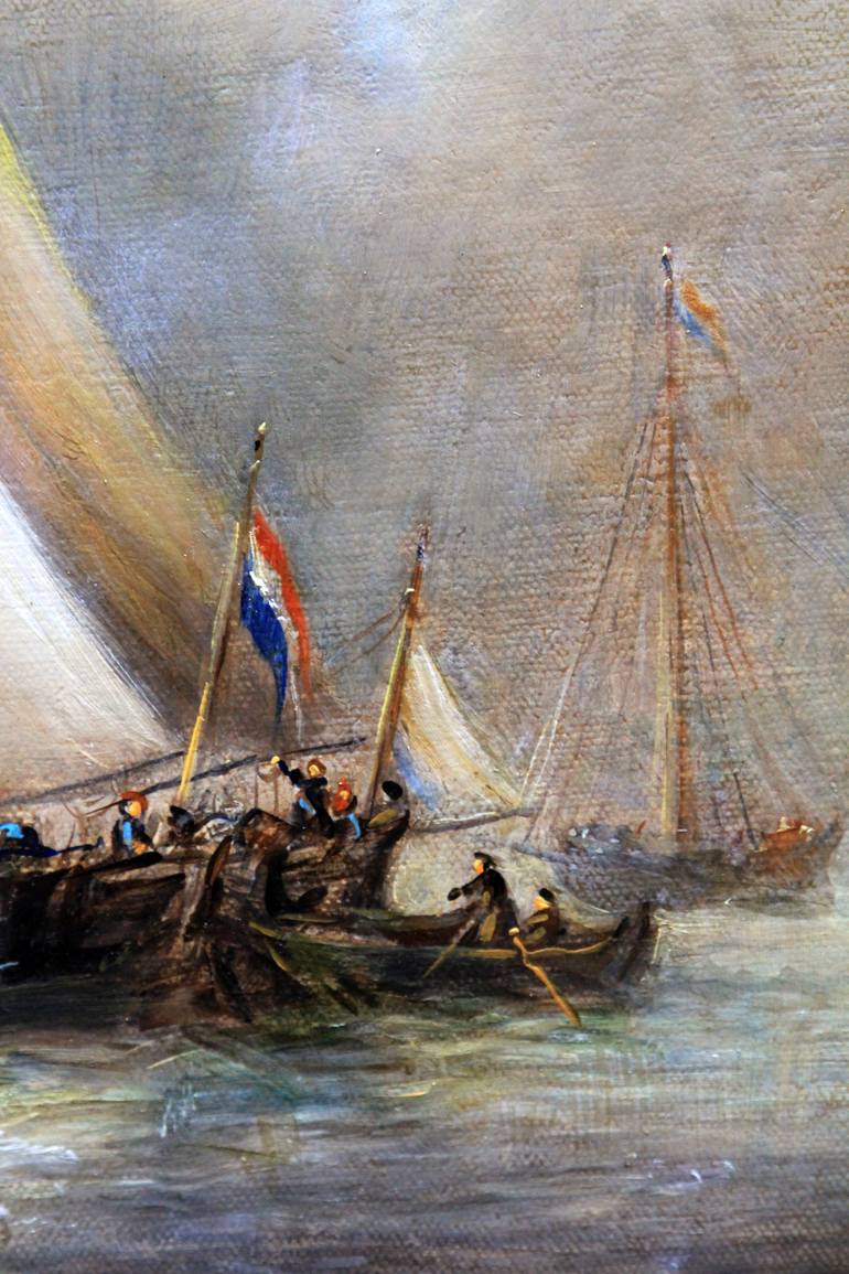 Original Documentary Boat Painting by Ivan Konupek