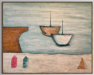 Original Boat Painting by Emma Fima