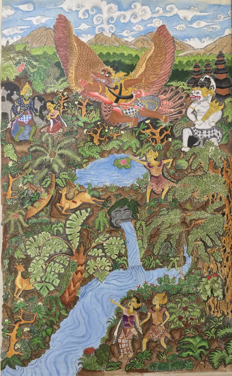 Ramayana “Menculik Shinta” Painting by Destian Aji Nugroho | Saatchi Art