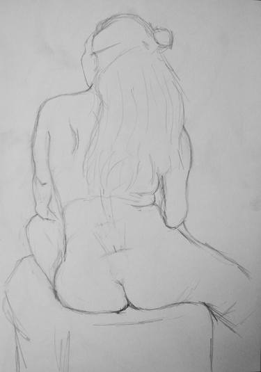 Original Figurative Nude Drawing by Tim Mileson