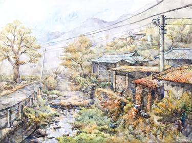 Original Fine Art Landscape Painting by Grace Kang