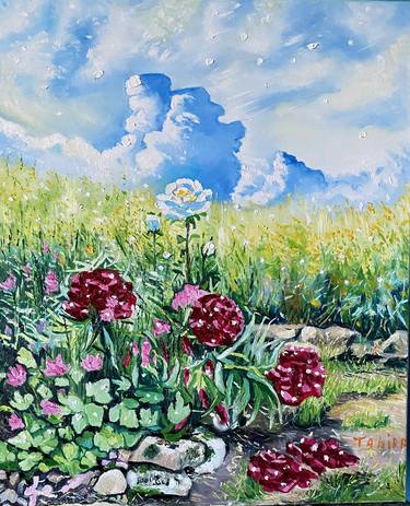 Print of Floral Paintings by Tahira Quliyeva