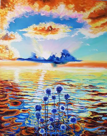 Print of Abstract Seascape Paintings by Tahira Quliyeva