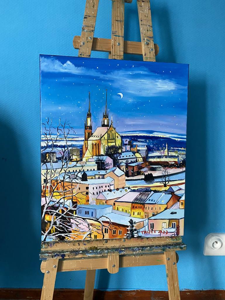 Original Cities Painting by Tahira Quliyeva