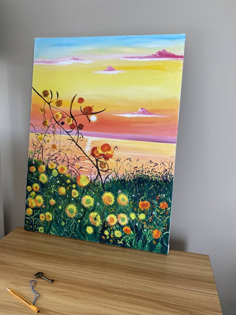 Original Floral Painting by Tahira Quliyeva