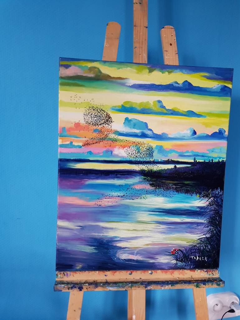 Original Contemporary Landscape Painting by Tahira Quliyeva