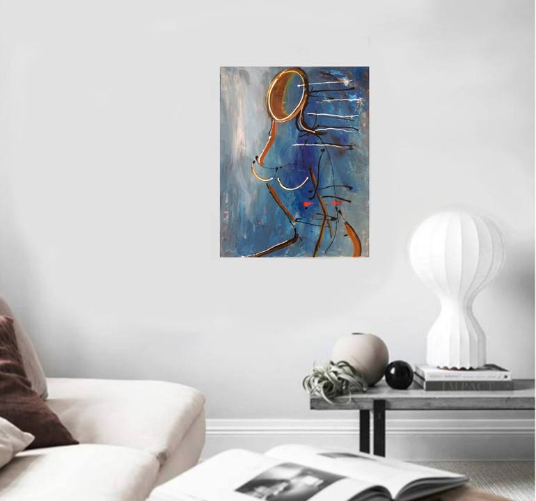 Original Figurative Abstract Painting by Sky Moni