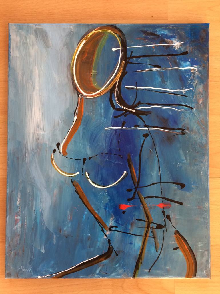 Original Figurative Abstract Painting by Sky Moni