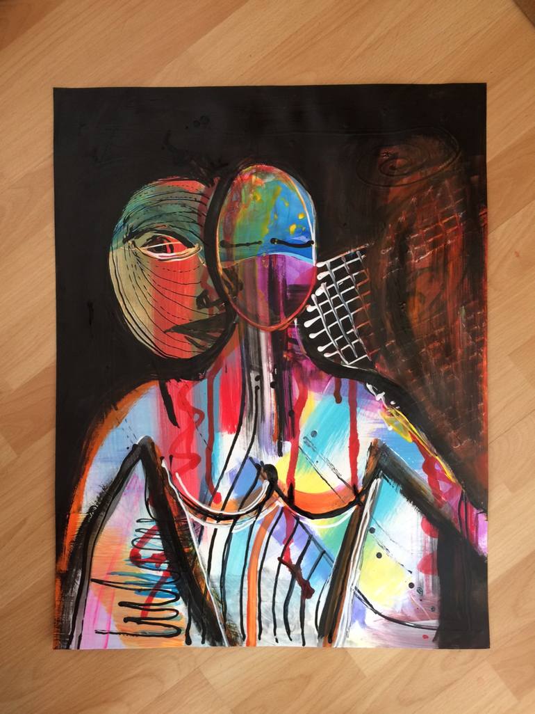 Original Figurative Abstract Painting by Sky Moni