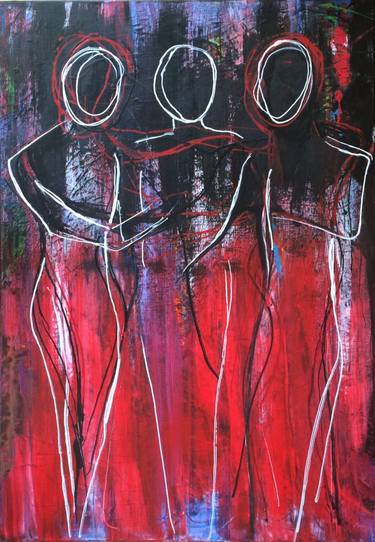 Original Figurative Abstract Paintings by Sky Moni