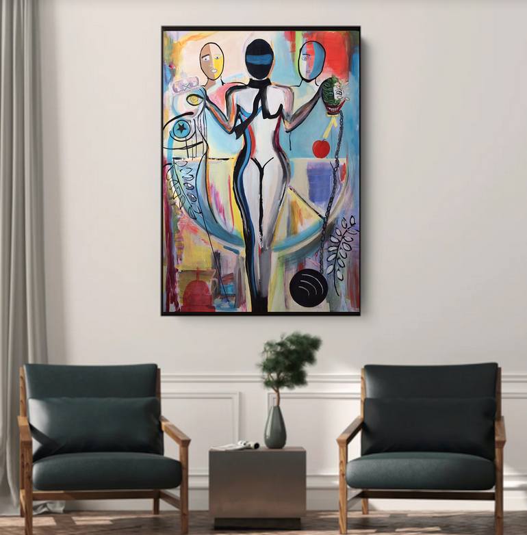 Original Figurative People Painting by Sky Moni