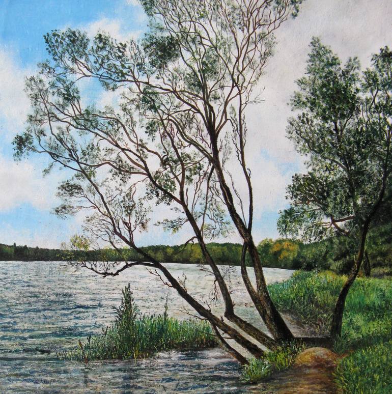 Original Photorealism Landscape Painting by Sergey Suslov