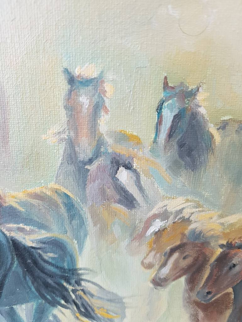 Original Fine Art Horse Painting by Diana Shaykhutdinova