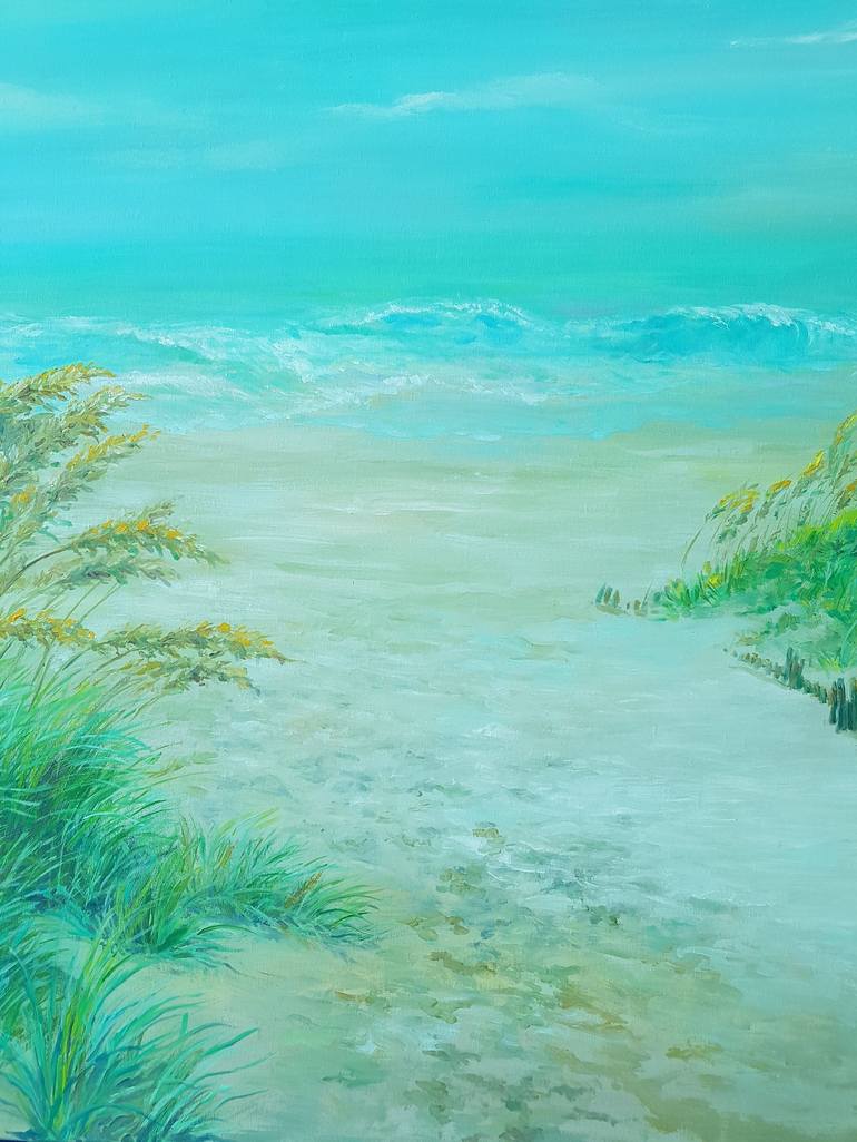 Original Impressionism Beach Painting by Diana Shaykhutdinova