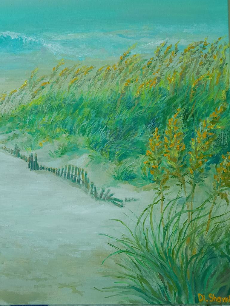 Original Impressionism Beach Painting by Diana Shaykhutdinova
